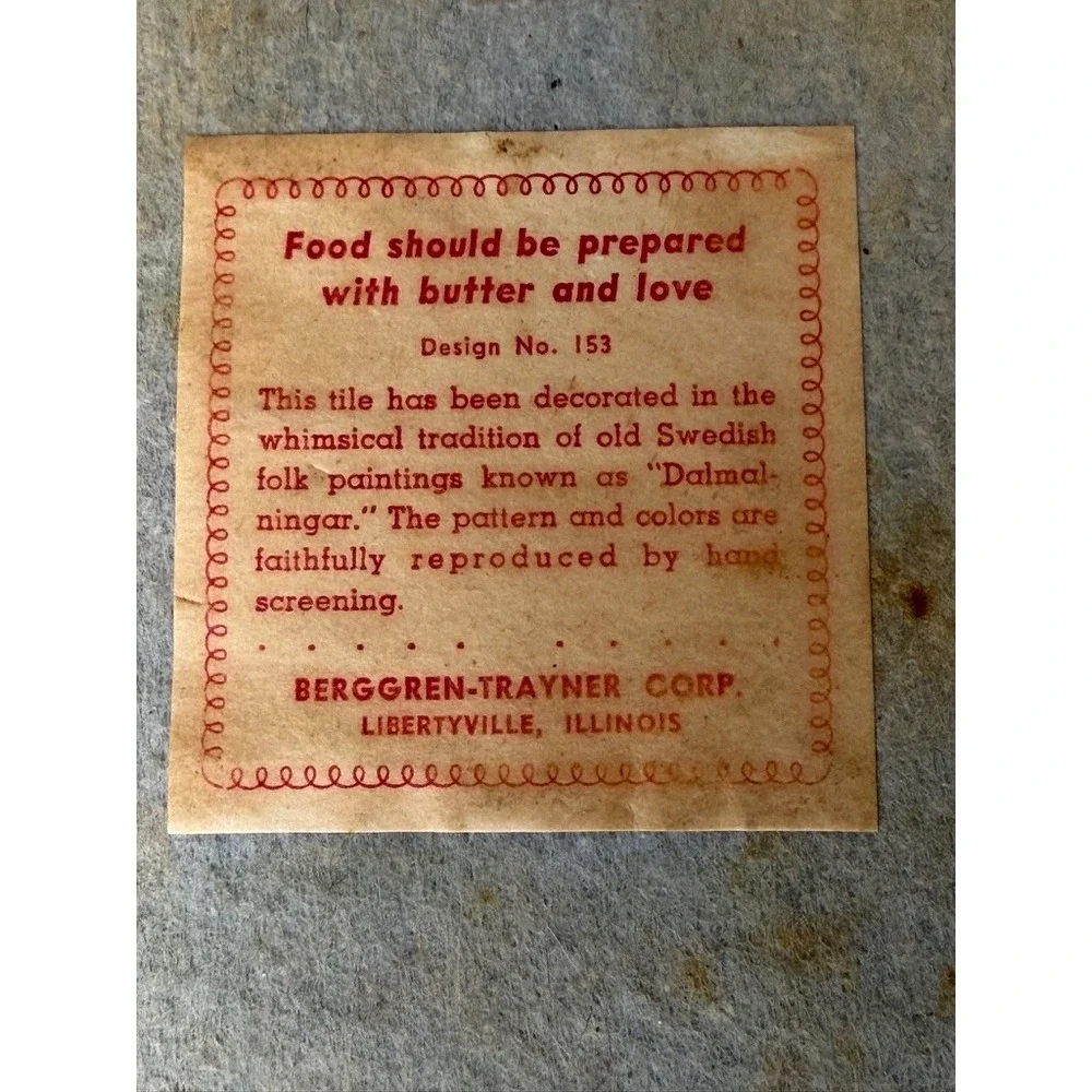 Berggren-Trayner Corp hand screened